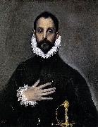 El Greco Nobleman with his Hand on his Chest oil painting artist